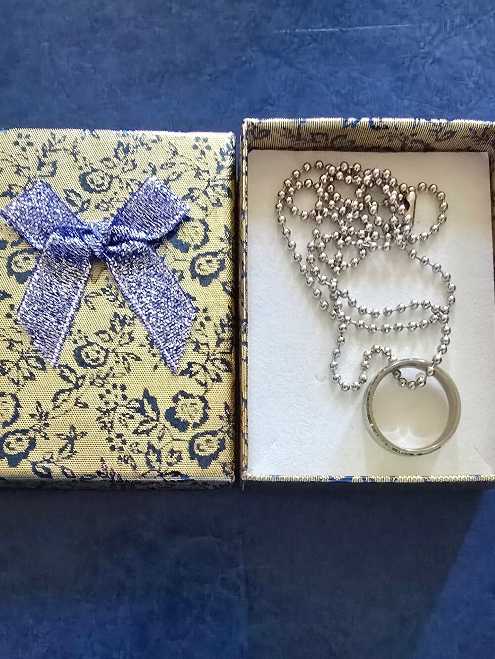 KOBY BRYANT Silver Tone Ring Pendant Necklace - Silver